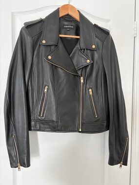 Lamarque Donna Gold Biker Jacket